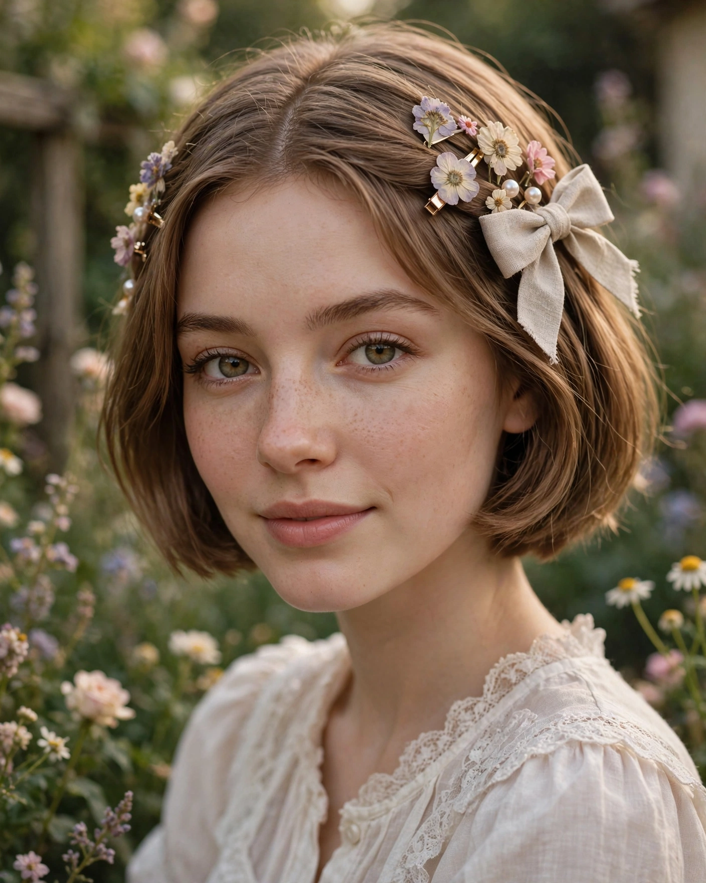 Short-Hair Cottagecore Clips